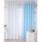 White And Blue Curtains For Bedroom