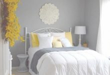 Yellow Gray And White Bedroom