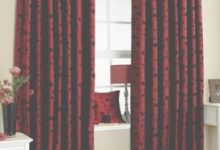 Red And Black Curtains Bedroom