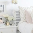 Pink White And Gold Bedroom