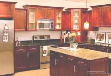 Red Kitchen Cabinets With Black Glaze