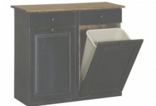 Double Garbage Can Cabinet