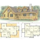 4 Bedroom Log Cabin House Plans
