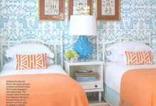 Turquoise And Orange Bedroom