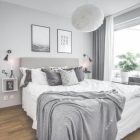 Grey And White Walls Bedroom