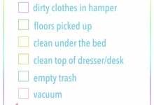 Cleaning Your Bedroom Checklist