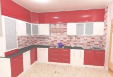 Modular Kitchen Designs Red White