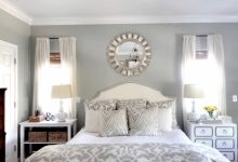 Blue Grey And White Master Bedroom