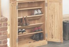 Solid Oak Shoe Storage Cabinet