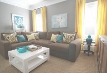 Teal And Brown Living Room
