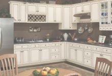 Cream And Brown Kitchen Cabinets