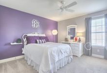 Purple Accent Wall Bedroom