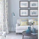 Grey And Blue Living Room