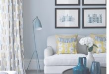Grey And Blue Living Room