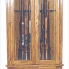 Corner Wood Gun Cabinet