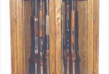 Corner Wood Gun Cabinet