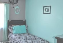 Grey And Aqua Bedroom