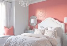 Coral And Grey Bedroom