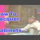 Spraying Cabinets With Lacquer