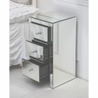 Mirrored Glass Bedside Cabinets