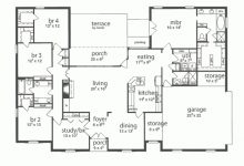 5 Bedroom 1 Floor House Plans