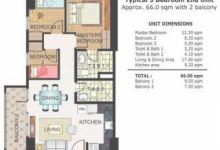 3 Bedroom Condo Unit Floor Plan