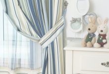 Blue And White Striped Curtains Bedroom