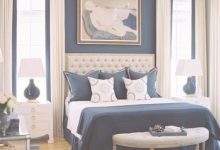 Navy And Tan Bedroom