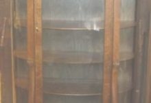 Curved Glass China Cabinet For Sale