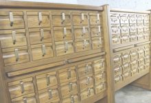 Library Catalog Cabinet