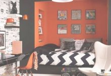 Contemporary Orange Bedroom