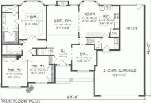 3 Bedroom Ranch Floor Plans