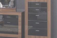 Walnut And Black Gloss Bedroom Furniture