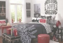 Red And Black Paris Themed Bedrooms