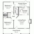 2 Bedroom 1 1 2 Bath House Plans