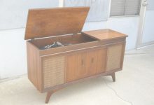 Record Player Console Cabinet