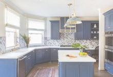 Blue Color Kitchen Cabinets