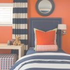Blue And Orange Bedroom