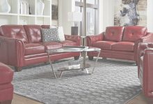 Red Leather Living Room Set