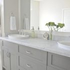 Gray Cabinets In Bathroom