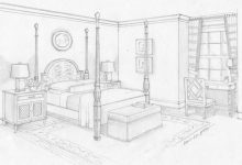 Drawing Of A Bedroom