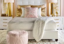 Rose Gold And White Bedroom