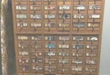 Library Catalog Cabinet For Sale