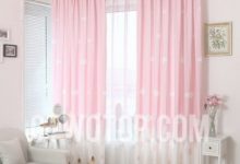 Pink And White Bedroom Curtains