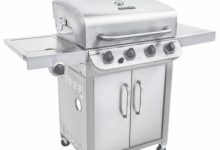 Char Broil 4 Burner Stainless Steel Gas Grill With Cabinet