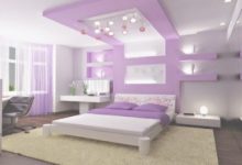 Bedroom In Purple Colour