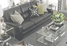 Living Room Decor With Black Leather Sofa