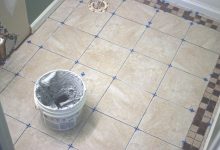 Laying Tile In Bathroom