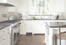 Wood Floor White Cabinets