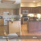 Staining Kitchen Cabinets Before And After